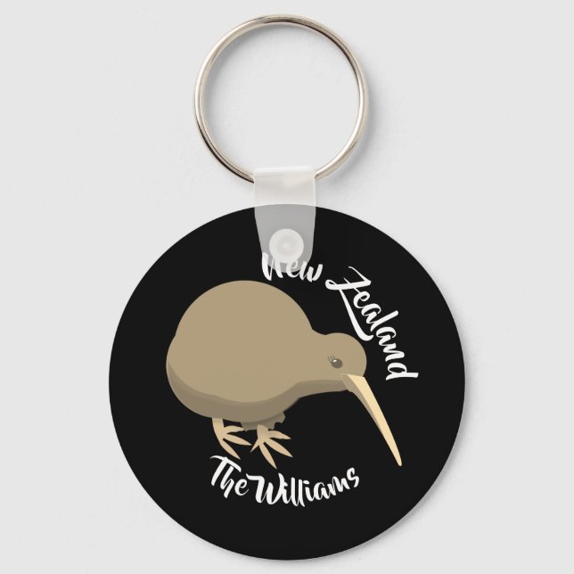 New Zealand Kiwi Keychain (Front)