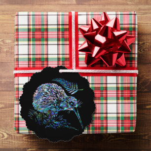 NEW ZEALAND KIWI PAUA CHRISTMAS ORNAMENT CARD