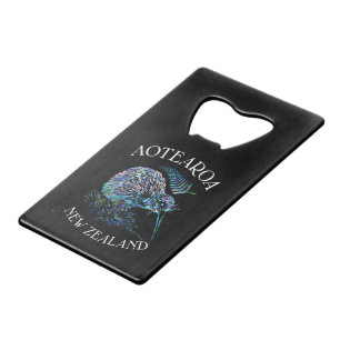 NEW ZEALAND KIWI PAUA CREDIT CARD BOTTLE OPENER