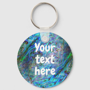 NEW ZEALAND KIWI PAUA CUSTOMIZABLE KEYCHAIN