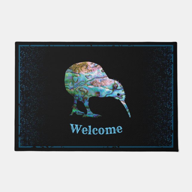 NEW ZEALAND KIWI PAUA DOORMAT (Front)
