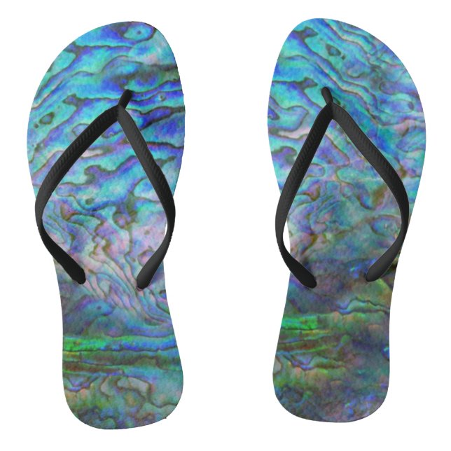 NEW ZEALAND KIWI PAUA FLIP FLOPS (Footbed)