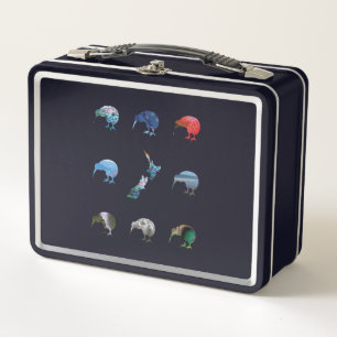 NEW ZEALAND KIWI PAUA METAL LUNCH BOX