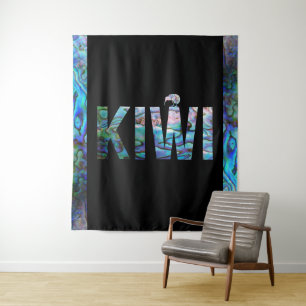 NEW ZEALAND KIWI PAUA TAPESTRY