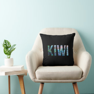 NEW ZEALAND KIWI PAUA THROW PILLOW