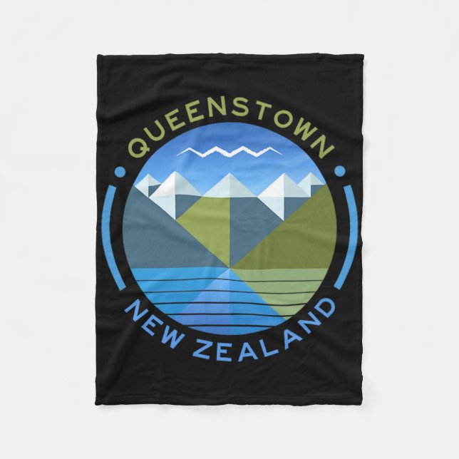 New Zealand Kiwi Queenstown  Fleece Blanket (Front)
