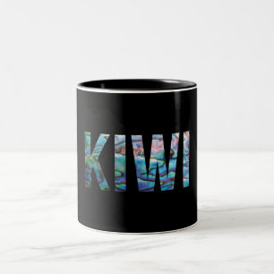 NEW ZEALAND KIWI SIMPLE PAUA Two-Tone COFFEE MUG