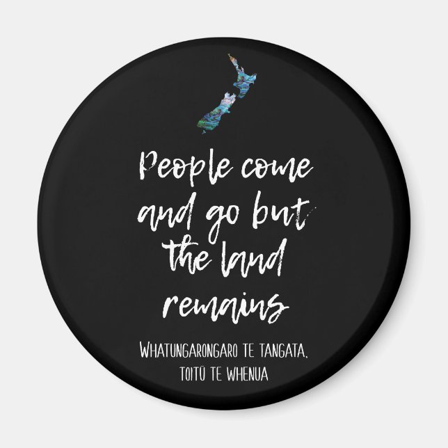 NEW ZEALAND LAND REMAINS PAUA MAGNET (Front)