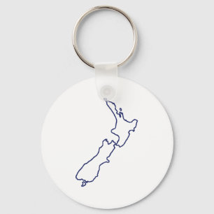 New Zealand Map Keychain