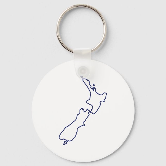 New Zealand Map Keychain (Front)