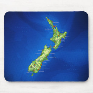 New Zealand Map Mouse Pad