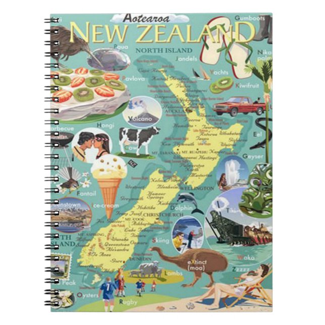 New Zealand Map Notebook (Front)