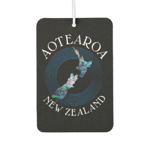 NEW ZEALAND MAP PAUA AIR FRESHENER
