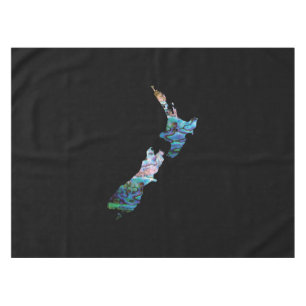 NEW ZEALAND MAP PAUA PLACEMAT TABLECLOTH