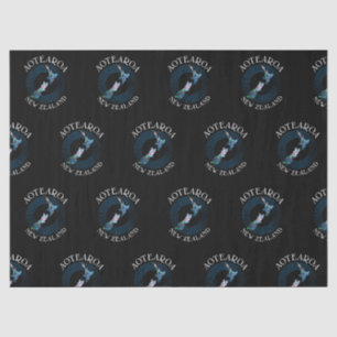 NEW ZEALAND MAP PAUA TISSUE PAPER