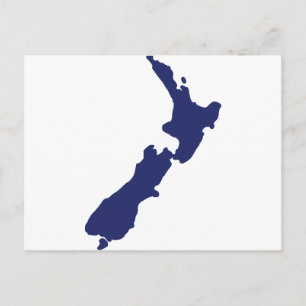New Zealand Map Postcard