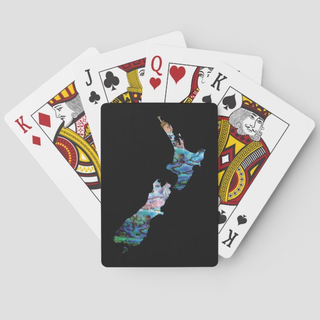 NEW ZEALAND MAP SIMPLE PAUA PLAYING CARDS (Back)