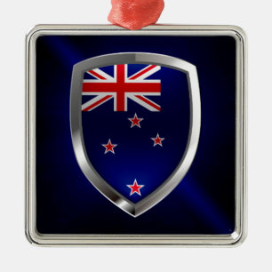 New Zealand Metallic Emblem Metal Ornament