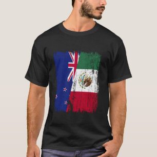 New Zealand Mexico Half Flag New Zealand Mexican H T-Shirt