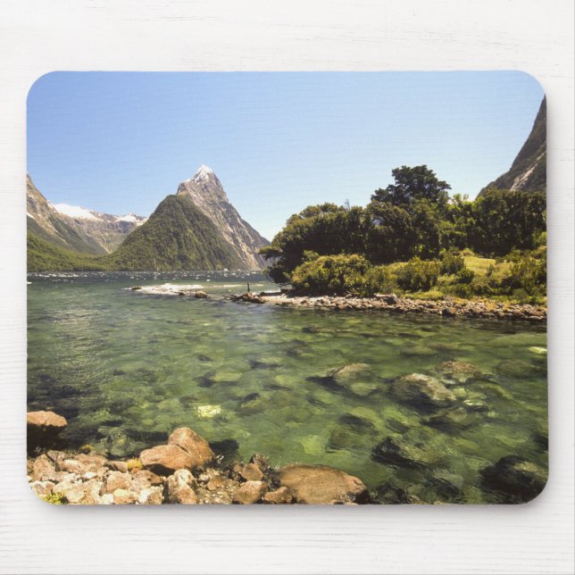 New Zealand, Mitre Peak, & Bowen River entering Mouse Pad (Front)