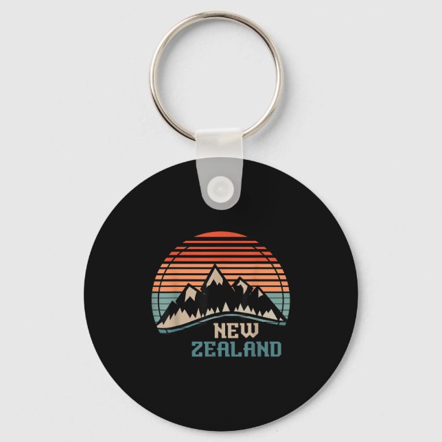 New Zealand Mountain Hiking Gift New Zealand  Keychain (Front)