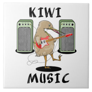 New Zealand Music Kiwi playing guitar Tile