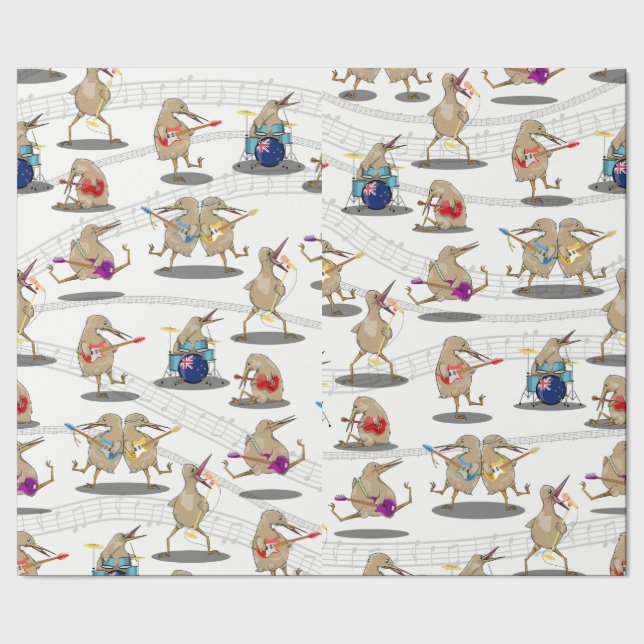 New Zealand Music Pattern Wrapping Paper (Seam)