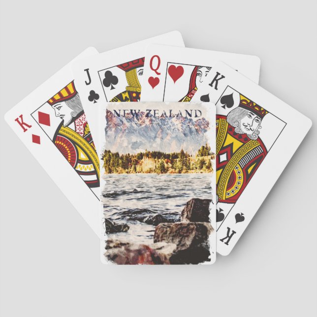 New Zealand Nature Wildlife Travel Playing Cards (Back)
