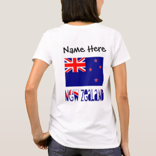 New Zealand New Zealander Flag Personalized Women T-Shirt