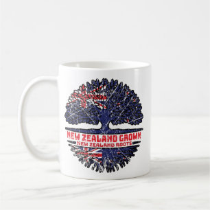 New Zealand New Zealander Kiwi Tree Roots Flag Coffee Mug