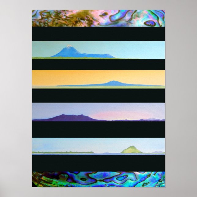 NEW ZEALAND NORTH ISLAND LANDSCAPES POSTER (Front)