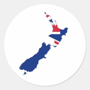 New Zealand NZ Classic Round Sticker
