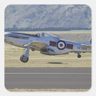 New Zealand, Otago, Wanaka, Warbirds Over 4 Square Sticker