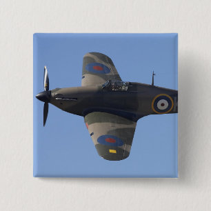 New Zealand, Otago, Wanaka, Warbirds Over 8 2 Inch Square Button