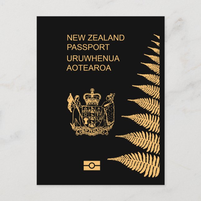 New Zealand passport Postcard (Front)