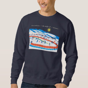 New Zealand Retro Ski Art／ニュージーランド  レトロスキーイラスト Sweatshirt