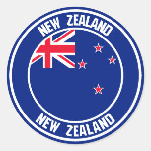 New Zealand Round Emblem Classic Round Sticker
