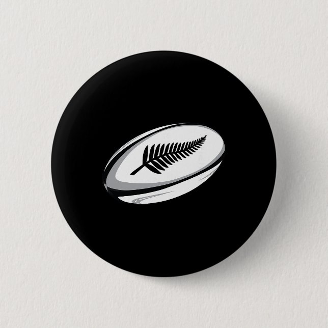New Zealand Rugby Jersey  2 Inch Round Button (Front)