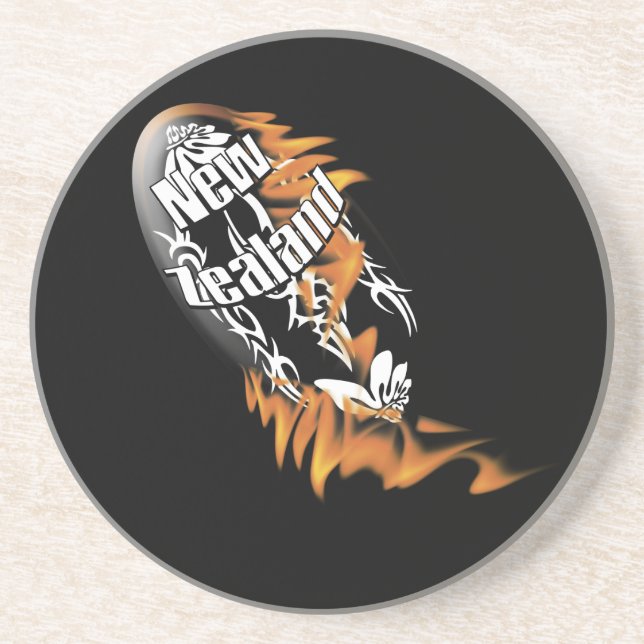 New Zealand rugby Kiwis all blacks Coaster (Front)