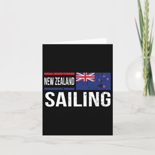 New Zealand Sailing Flag Sailors Boating Match Tea Card (Front)