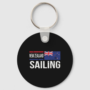 New Zealand Sailing Flag Sailors Boating Match Tea Keychain