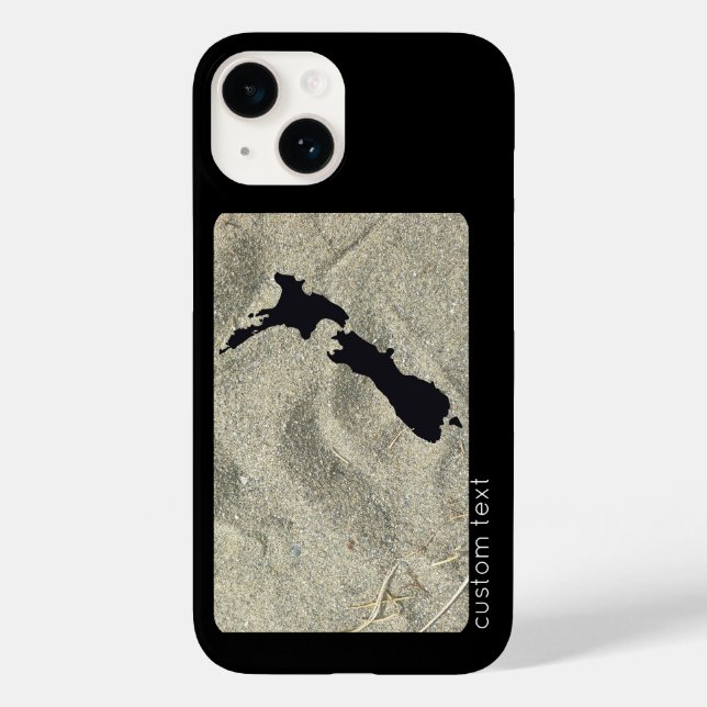 NEW ZEALAND SAND BEACH PHOTO BLACK NZ KIWIANA  Case-Mate iPhone CASE (Back)
