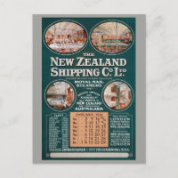 New Zealand Shipping Co. Vintage Poster