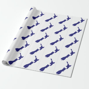 New Zealand Silhouette Wrapping Paper