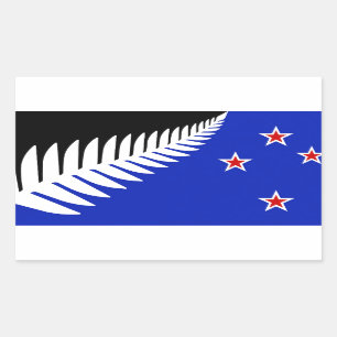 New Zealand Silver Fern Flag Sticker