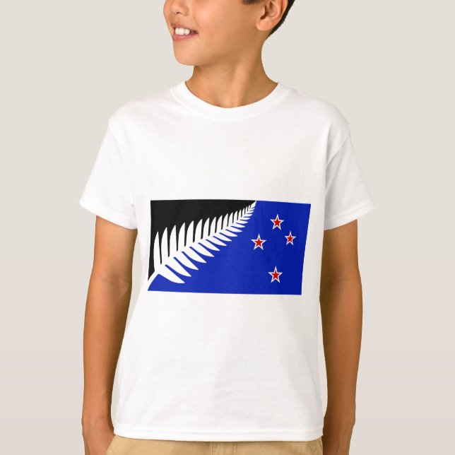 New Zealand Silver Fern Flag T-Shirt (Front)