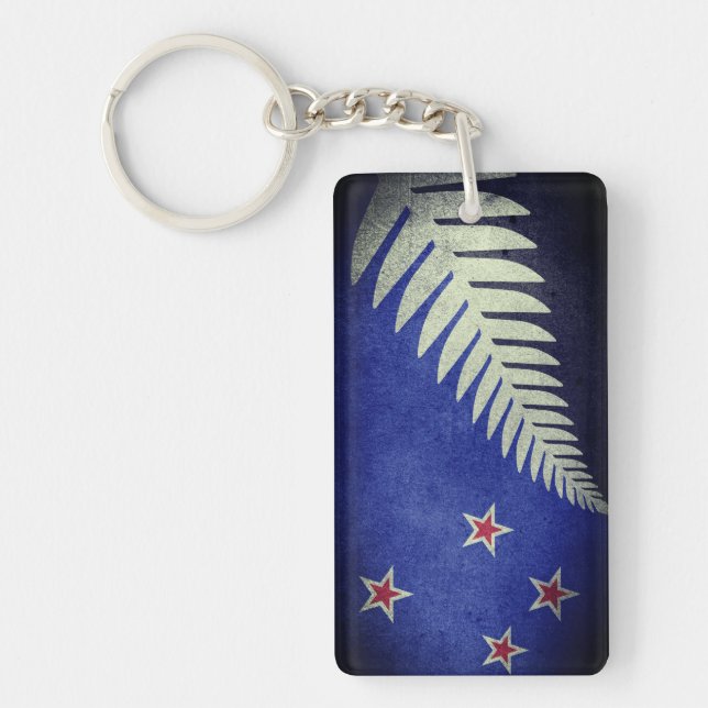 New Zealand Silver Fern  Keychain (Front)