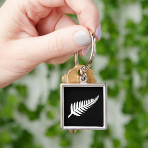 New Zealand Silver Fern  Keychain