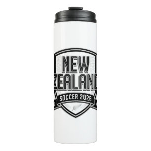 New Zealand Soccer 2026 Soccer Bold Country Typogr Thermal Tumbler