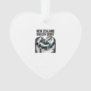 New Zealand Soccer Spirit Skeleton Striker Nations Ornament